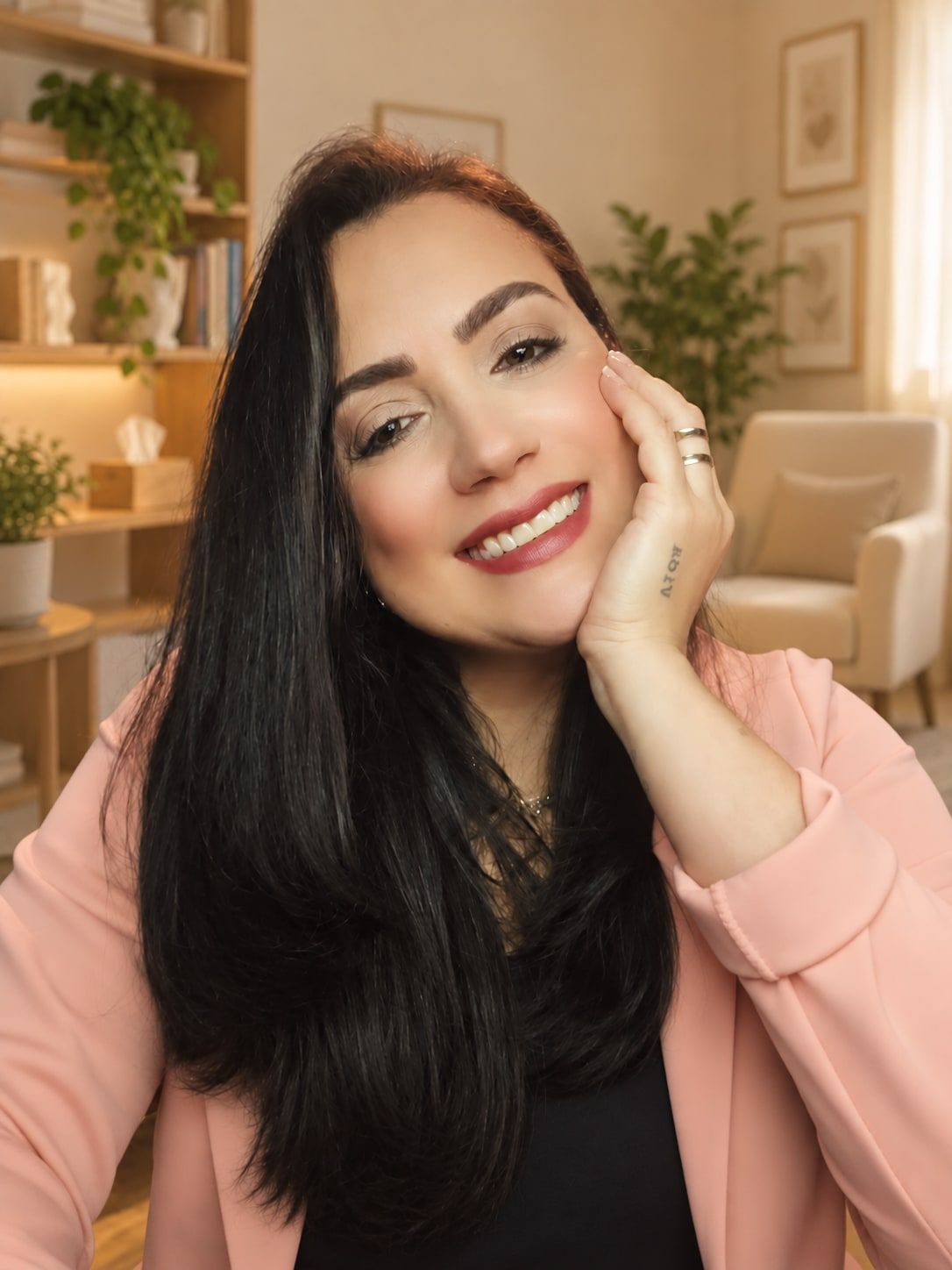 Retrato de Karla Dutra no consultório